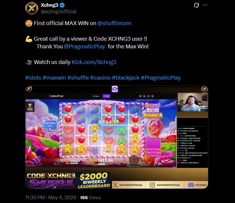 Twitter Xchng3 Earns First Shuffle Max